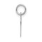 14K White Gold Small Block Intial Letter V Charm Jewerly 18mm x 10mm